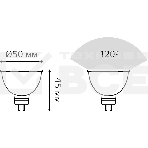 Лампа светодиодная Gauss 101505307 7Вт цок.:GU5.3 рефлек. 150B св.свеч.бел.хол. MR16 (упак.:10шт), фото5