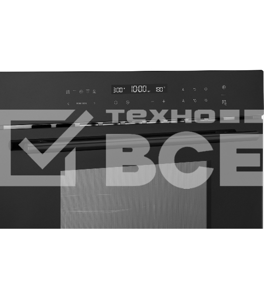 Духовой шкаф компактный встраиваемый с СВЧ Weissgauff OE 446 Black Edition чёрный