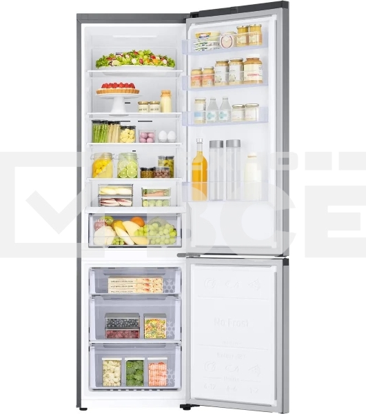 Холодильник Samsung RB38C600DSA/EF серебристый двухкамерный 276/114л морозилка снизу, No Frost