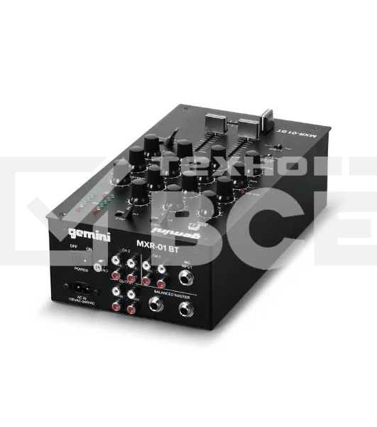 Микшерный пульт Gemini MXR-01BT 2х канальный DJ микшер с Bluetooth; 4xRCA phono/линейные входа; 1/4