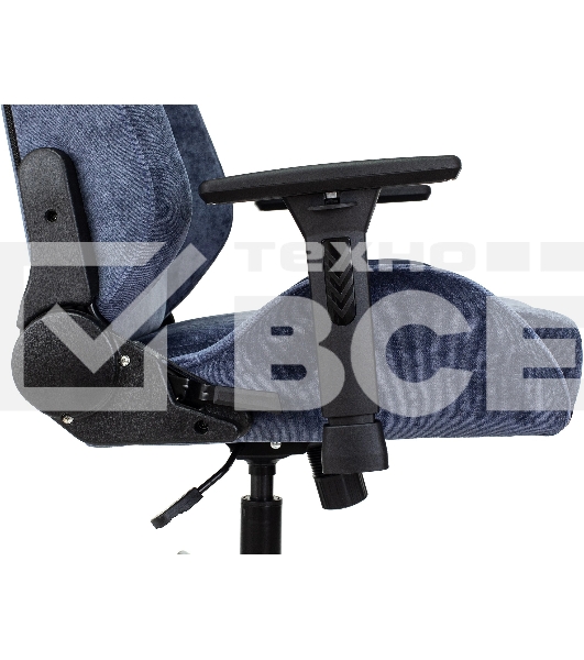 Кресло игровое Knight N1 Fabric синий Light-27 с подголов. крестовина металл