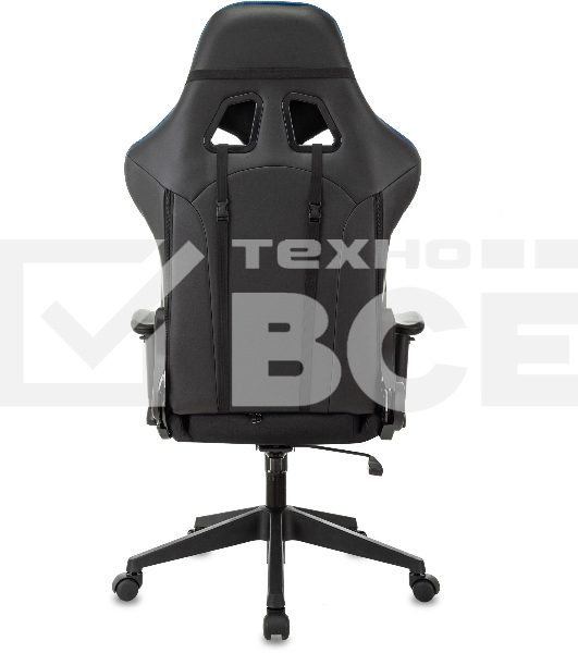 Кресло игровое Бюрократ VIKING 4 AERO BLUE черный/синий, искусст.кожа/ткань, две подушки