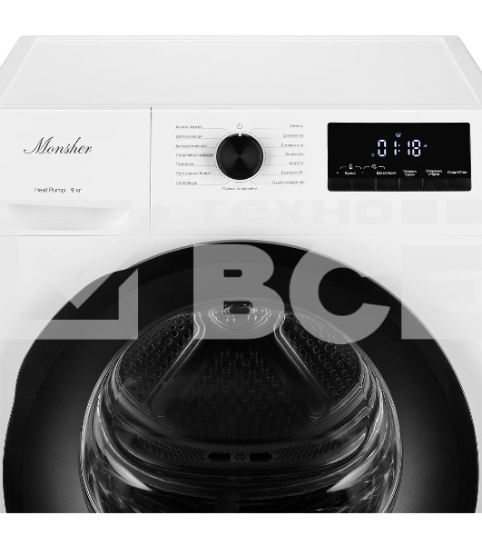 Сушильная машина MONSHER MDM 660 Blanc белый, 9 кг, сушка - тепловой насос, программ - 15, 60 x 85 x 68.5 см