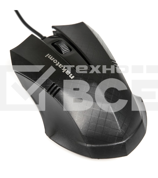 Мышь проводная Nakatomi MON-04U черный, 800 dpi, USB, кнопки - 3