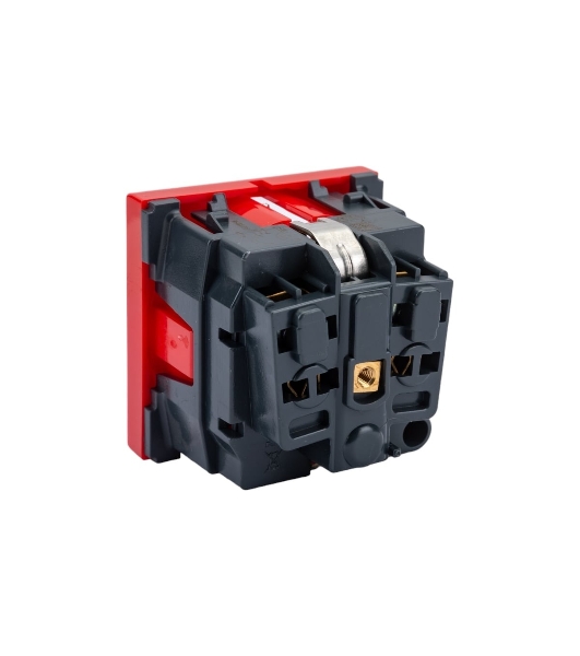 Механизм розетки Legrand 1-м СП Mosaic 2 модульный, с заземлением, красный Legrand 077214 124965
