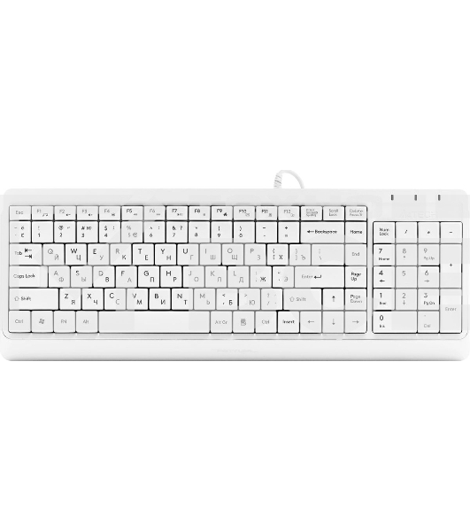 Клавиатура проводная A4Tech Fstyler FK15, USB, белый