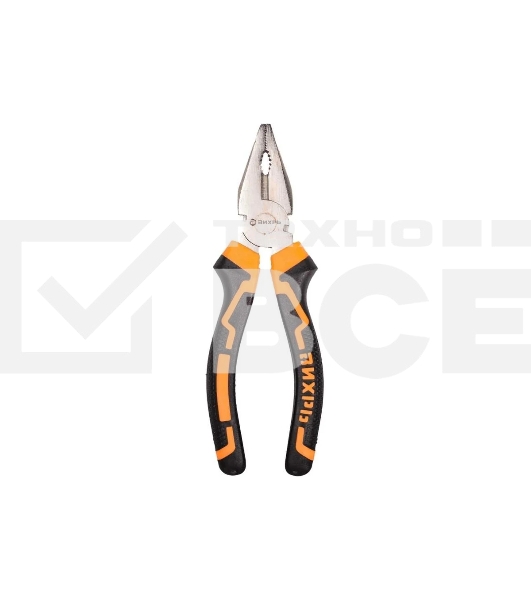 Плоскогубцы ВИХРЬ 160 мм., никелированные, двухкомпонентные рукоятки