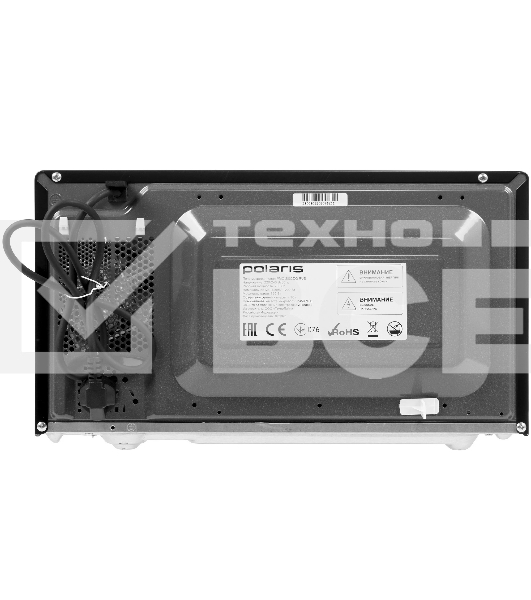Микроволновая печь Polaris PMO 2002DG RUS черный, 20 л, 700 Вт, переключатели - кнопки, поворотный механизм