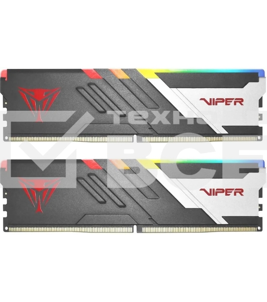 Оперативная память Patriot Viper Venom, DDR5, 32GB (2x16GB), 7400MHz, CL36, с радиаторами, RGB, черный