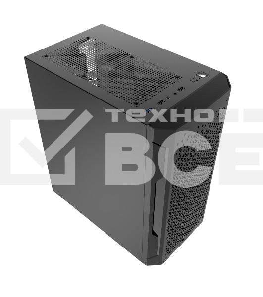 Компьютерный корпус Powercase Mistral Micro Z2B SI, Non Window, Mesh, 2x 120мм fan, черный, mATX (CMIMZB-F2SI)