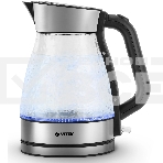 Чайник электрический Vitek VT-8808 1.7л. 2200Вт разноцветный корпус: стекло/металл, фото 1