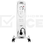 Масляный обогреватель AC ELECTRIC AOH/BM-11BW 2200 (11 секций) белый, 2200 Вт, 27 м2, термостат, фото2