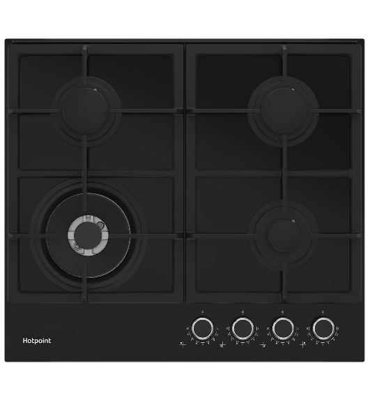 Газовая варочная панель Hotpoint HGS 62F/BK, независимая, черный
