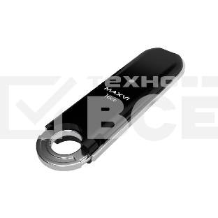 Флеш диск Maxvi P2 16GB USB 2.0 black, монолит с колпачком, ABS пластик