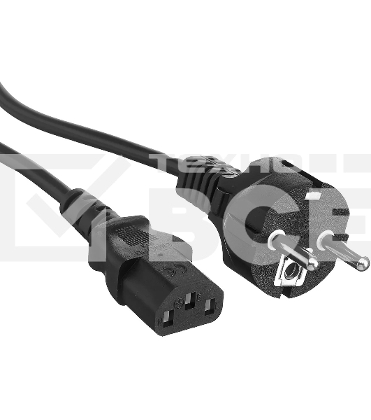 Шнур сетевой Rexant СЕЕ 7/7 (Schuko) – IEC 320 C13 3x1,0мм², длина 0,6м