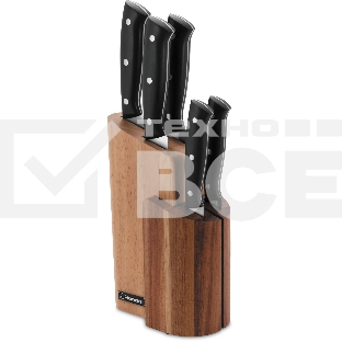 Набор ножей кухон. Rondell Dual RD-1943 компл.: 6 предм. с подставкой черный подар. коробка