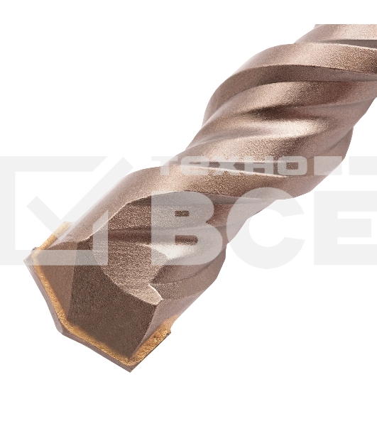 Бур по бетону Denzel двойная спираль, Cobalt W-tip, 20x310 мм, SDS PLUS