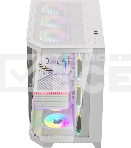 Компьютерный корпус AeroCool / Formula V Line Crystal Z6 White, ATX, Left & Front & Bevel side Tempered Glass, TYPE-C*1, USB3.0*2