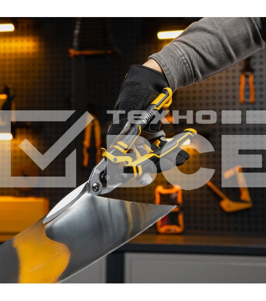 Ножницы по металлу Denzel, 315мм, прямой проходной рез,сталь-CrMo, трехкомп.рук-ки