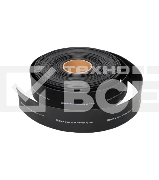 Трубка термоусаживаемая ТУТ нг 50/25 черная рулон EKF PROxima