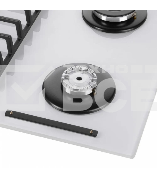 Газовая варочная панель Maunfeld EGHG.64.6CW/G, 4 конфорки, закаленное стекло, белый