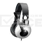 Проводные наушники Genius HS-05A серебристый/черный, полноразмерные, 2 x Jack 3.5 мм, микрофон с шумоподавлением, фото2