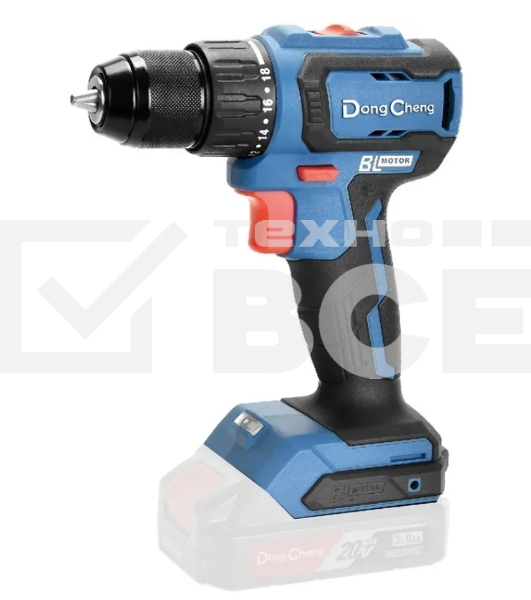 Дрель-шуруповерт DongCheng DCJZ2040, 20 В, 0 Ач, 45 Нм, бесщеточный