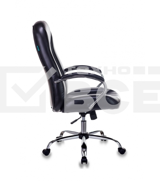 Кресло руководителя Бюрократ T-898SL/BLACK черный, искусственная кожа, крестовина хром