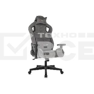 Кресло игровое Zombie Ghost Fabric серый Light-19 крестов. пластик