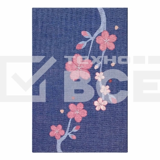 Блокнот Moleskine LIMITED EDITION SAKURA LESU08QP060BOX Large 130х210мм, обложка текстиль, 176 страниц, линейка, твердая обложка, подарочная коробка, синий, 2025