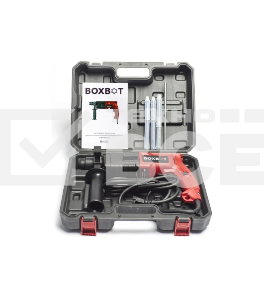 Перфоратор Boxbot RH-500, 500 Вт, 1.7 Дж, кейс, буры в комплекте