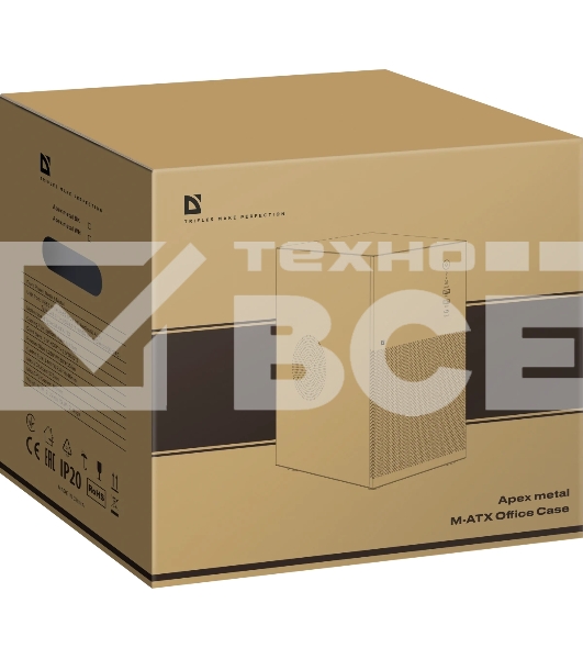 Компьютерный корпус Defender Apex Metal белый, mATX,Type C(3.0),USB3.0