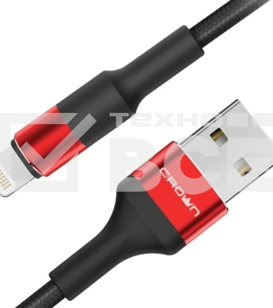 Кабель Crown USB - Lightning CMCU-007L red