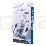 Разветвитель USB3.1 Gembird UHB-U3P7-01, 7хUSB, с доп.питанием (порт Type-C), кабель USB 19см, алюминий, коробка, фото2