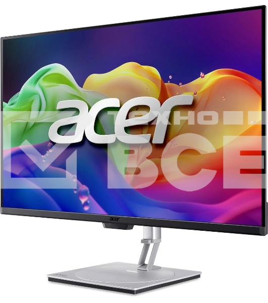 Монитор 31.5' Acer ProCreator PE320QKXsmiiphuzx QD OLED 3840x2160, 240 Гц, 0.01 мс, 16:9, 250 кд/м², 2xHDMI 2.1, DP 2.1, USB-C (90 Вт PD), USB Hub (2x USB-A), 3.5 Jack, динамики (2x5 Вт), HDR10+, FreeSync Premium Pro, серебристо-черный