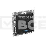 Механизм выключателя 1-кл. AtlasDesign с подсветкой (сх.1а) 10АХ карбон, фото 1