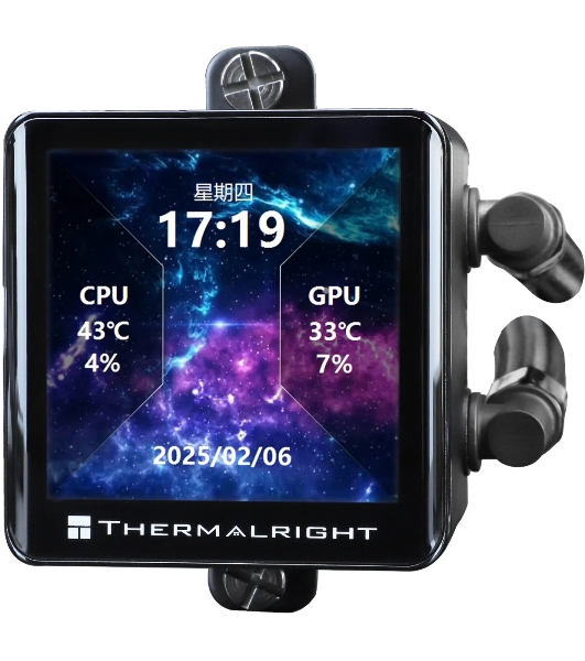 Система жидкостного охлаждения Thermalright Frozen Vision 360 V2 (360мм, LED, Black, ARGB/Fans: 3x120мм, 69CFM, 27dBA, 2150RPM/Pump height 60мм, 23dBA, 3000RPM, Rad thickness 27мм/S: 1700, 1200, 1851, 115X, 2011, 2066, AM5, AM4)