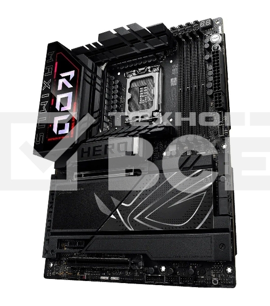 Материнская плата ASUS ROG MAXIMUS Z890 HERO, LGA 1851, Intel Z890, 4xDDR5, 4xSATA, 6xM.2, 1xPCIe 5.0 x16, 1xPCIe 4.0 x4, 1xPCIe x1, 1xHDMI, 2xUSB-C (видеовыход), 4xUSB-A 3.2 Gen 1, 4xUSB-A 3.2 Gen 2, 1xUSB-C 3.2 Gen 2, 2xUSB-C Thunderbolt 4, 2x 5Gb LAN, 2x3.5 мм, 7.1, ATX