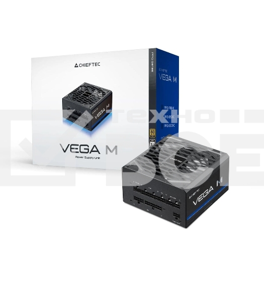 Блок питания Chieftec Vega M PPG-1000-C (ATX 3.1, 1000W, 80 PLUS GOLD, Active PFC, 135mm fan, Gen5 PCIe, Full Cable Management) Retail