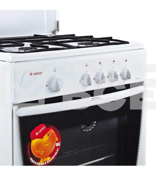 Плита газовая Gefest ПГ 1200 С7 К8 белый, конфорок 4 шт, духовка 63 л, 60 см x 85 см x 60 см