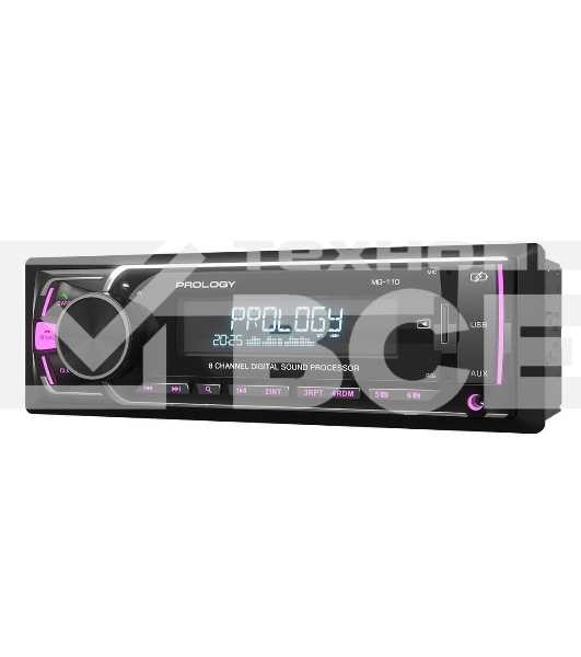 Автомагнитола Prology MG-110, 1 DIN, Bluetooth, USB Type-A, AUX, пульт ДУ