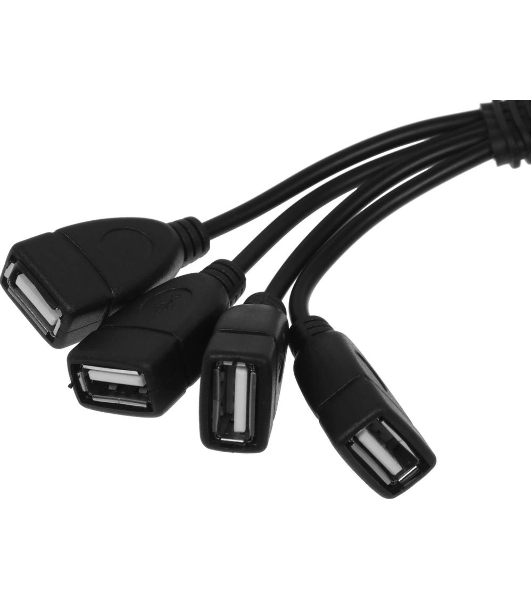 USB-концентратор Buro BU-HUB4-0.3-U2.0-Splitter, USB 2.0, USB 4 порта, USB