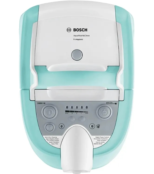 Пылесос Bosch BWD420HYG голубой, 2000 Вт, уборка сухая/влажная, пылесборник контейнер 3,5 л