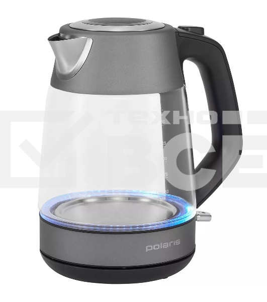 Чайник Polaris PWK1760CGL графит , 1,7 л, 2150 Вт, стекло