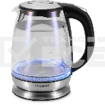 Чайник электрический Hyundai HYK-G8800 1.7л. 2200Вт черный/серебристый корпус: стекло, фото 1
