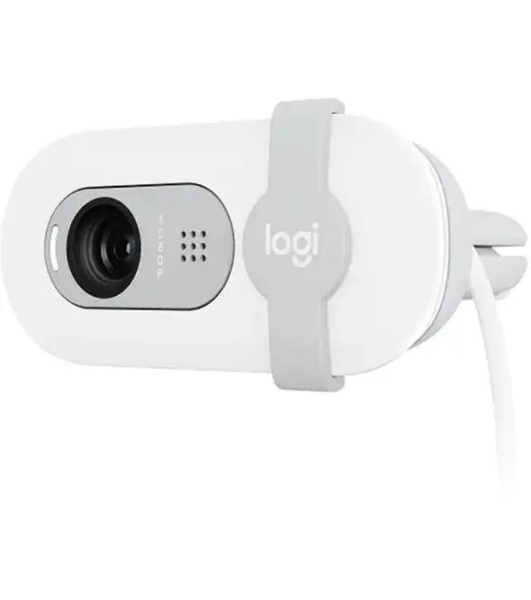 Веб-камера Logitech HD Webcam Brio 100 белый 2Mpix (1920x1080) USB-A с микрофоном (960-001618)