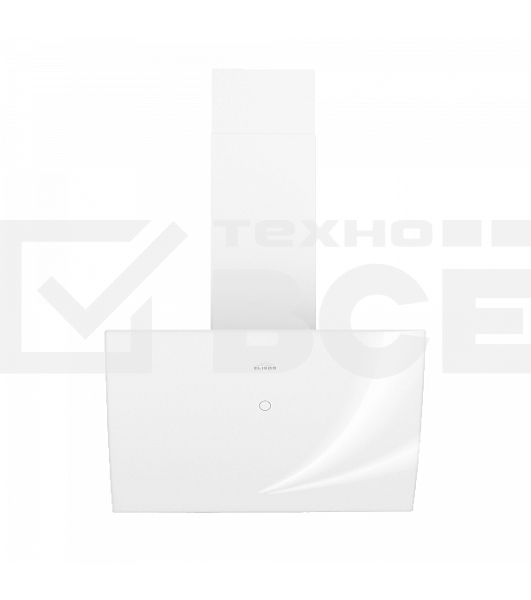 Вытяжка каминная Elikor Wave WH 60 белый, управление сенсорное (1 мотор)