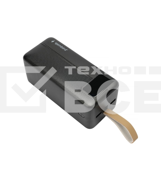 Портативный аккумулятор Gembird GPB-50Q, 50000мА·ч, QC/PD, дисплей, черный