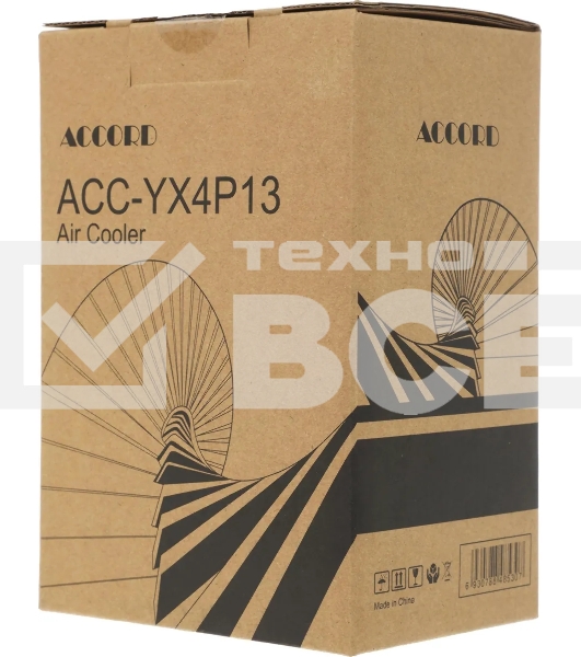 Устройство охлаждения(кулер) Accord ACC-YX4P13 ARGb Soc-AM5/AM4/1200/1700/1851 черный 4-pin 36.5dB Al+Cu 220W 740gr brown box