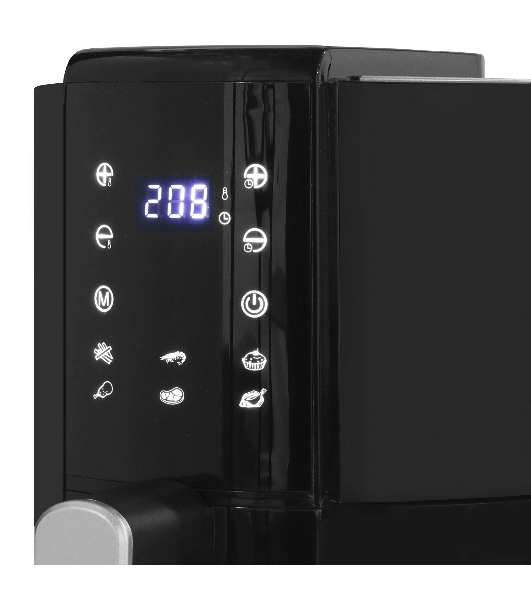 Аэрогриль Kitfort КТ-2225 черный, 1000 Вт, 1.9 л, сенсор, 6 программ